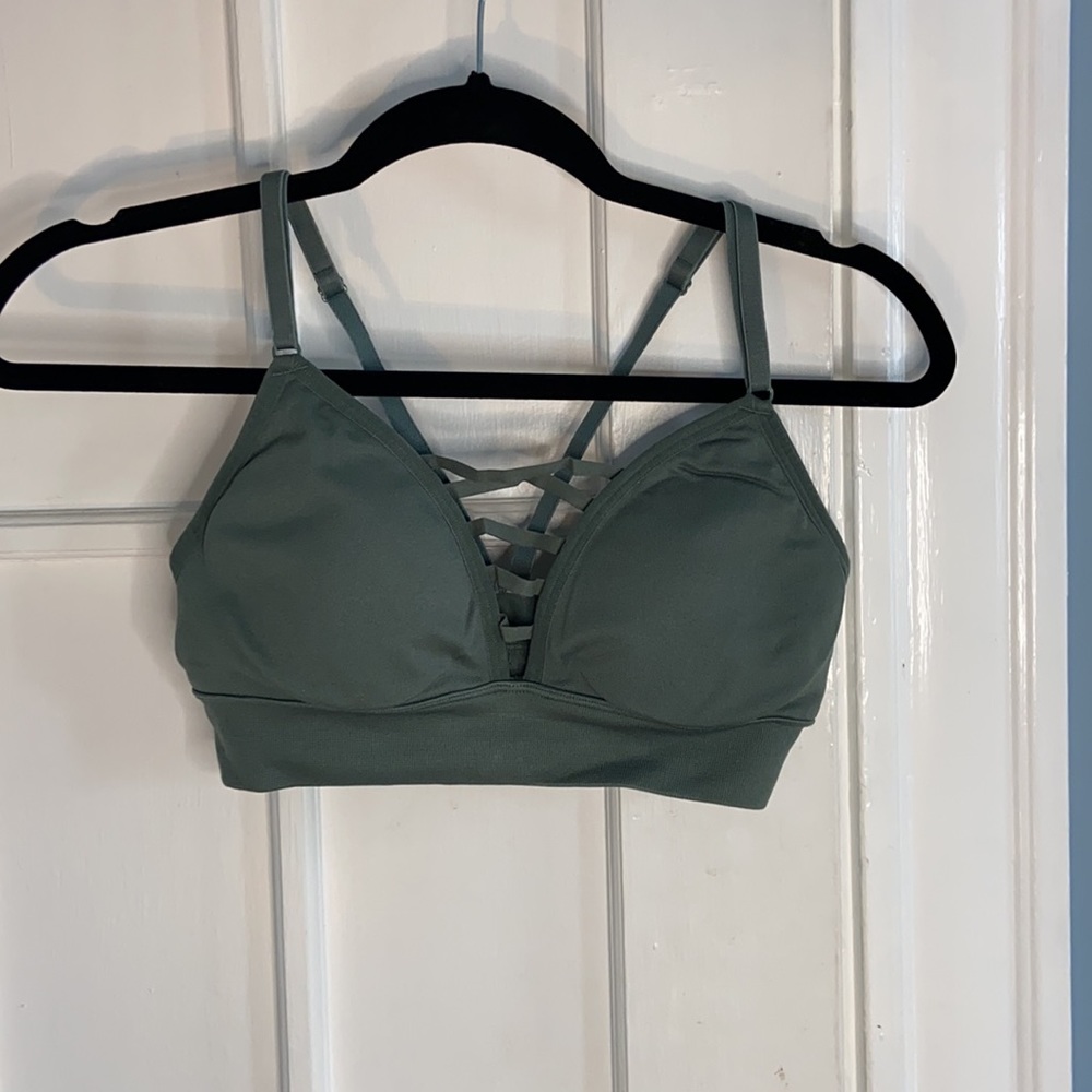 Victoria’s Secret size Medium Sports Bra Dark Green